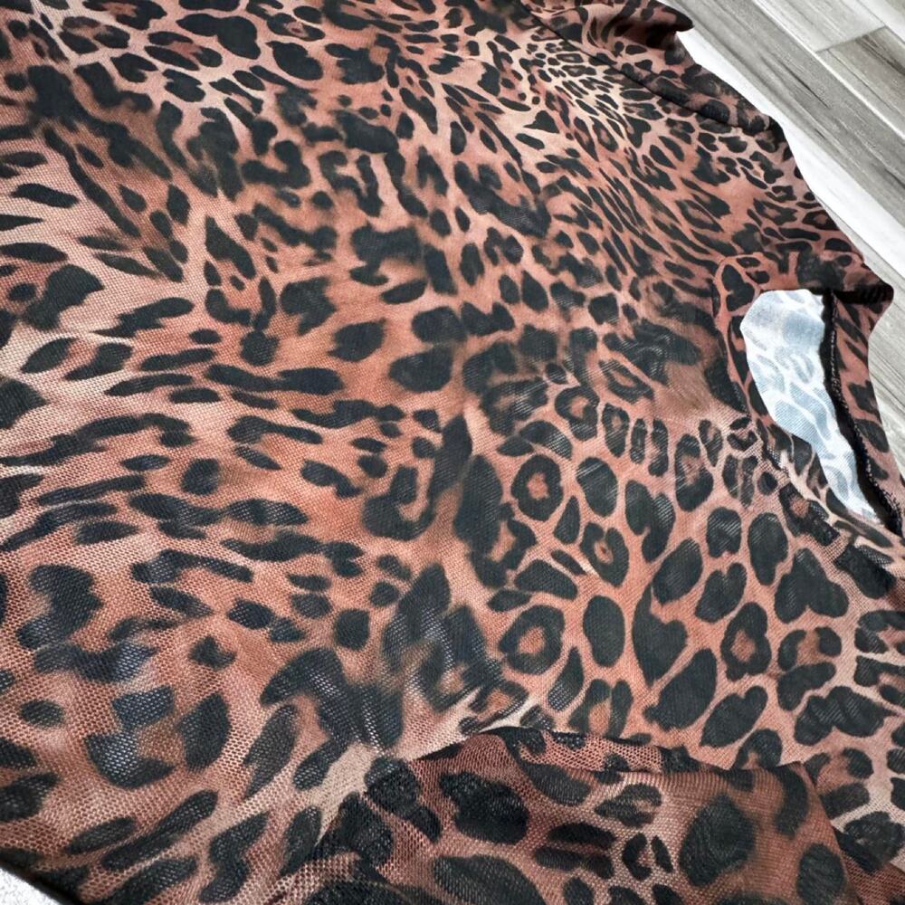 Leopard print polyester elastane - Picture 2 of 3